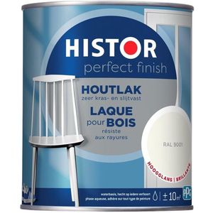 Histor Perfect Finish Houtlak Hoogglans - Ral 9001 0,75 Liter - Deur & Kozijn Aflakken - Verfwinkel is tot 50% goedkoper