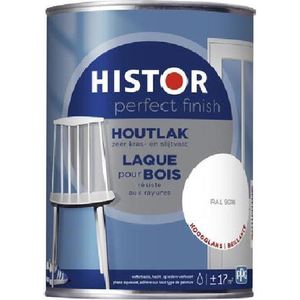 Histor Perfect Finish Houtlak Hoogglans - Krasvast & Slijtvast - Dekkend - 1.25L - RAL 9016 - Wit