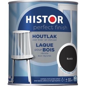 Histor Perfect Finish Houtlak Zijdeglans Zwart 250ml | Lak