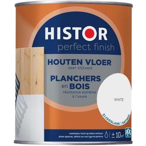 Histor Perfect Finish Houten Vloer Zijdeglans - Zeer Slijtvast - Extra Dekkend - 0.75L - Wit