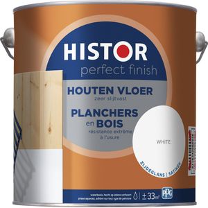 Histor Perfect Finish Houten Vloer Zijdeglans - Zeer Slijtvast - Extra Dekkend - 2.5L - Wit