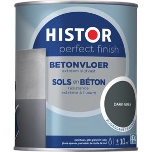 Histor Perfect Finish Betonvloer Zijdeglans - Slijtvast & Extra Dekkend - 0.75L - Donkergrijs