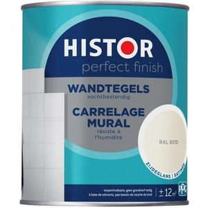 Histor Perfect Finish Wandtegels Zijdeglans Vochtbestendig Krasvast Goede DekkingL RAL 9010
