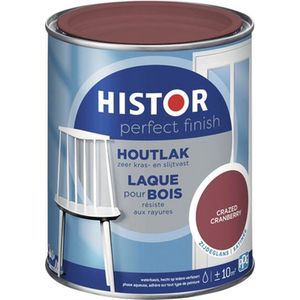 Histor Perfect Finish Houtlak Zijdeglans - Krasvast & Slijtvast - Dekkend - 0.75L - Crazed Cranberry