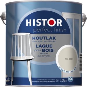 Histor Perfect Finish Houtlak Zijdeglans RAL9001Lakverf 2,5 LTR