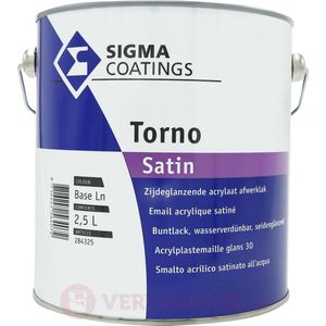 Sigma Torno Semi-Gloss - 1 Liter - Wit / Kleur | 8716242931775 | Verf | Lakverf Binnen