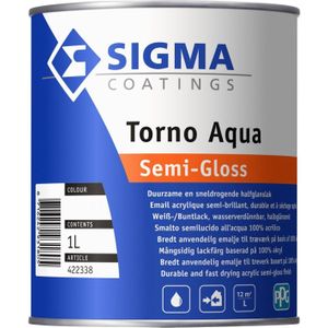Sigma Torno Semi-Gloss - 1 Liter - Kleur | 8716242931805 | Verf | Lakverf Binnen