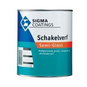 Sigma Schakelverf Semi-Gloss - 1 Liter - Wit / Kleur | 8716242937760 | Verf