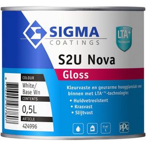 Sigma - S2U Nova Gloss - Hoogglans Lakverf - Watergedragen - Binnen
