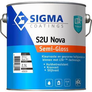 Sigma S2U Nova Semi-Gloss 2,5 liter Kleur - Aflakken