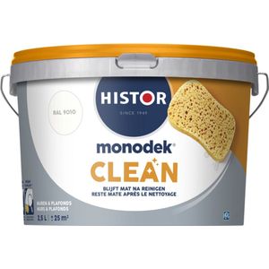 Histor Monodek Clean - RAL 9010 - 2,5 liter | 8716242958857 | Histor Muurverf