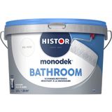 Histor Monodek Badkamer Muurverf Mat - Vochtregulerend & Schimmelbestendig - 2.5L - RAL 9010