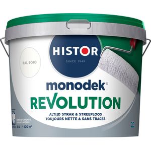 Histor MonoDek Revolution Muurverf Mat - Goed Reinigbaar - Optimale Dekking – Afwasbaar - 10L - RAL 9010