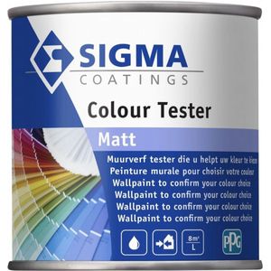 Sigma Colour Tester Matt Inhoud: 0,25 liter, Kleur: Donker | 8716242966357 | Verf