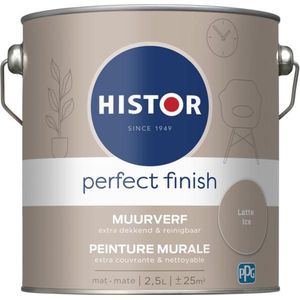 Histor Perfect Finish Muurverf Mat - Perfecte Dekking - Geurarm - 2.5L - Latte Ice - Beige