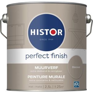 Histor Perfect Finish Muurverf Mat - Perfecte Dekking - Geurarm - 2.5L - Discover - Beige