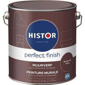 Histor Perfect Finish Muurverf Mat - Burgundy Wine 2,5 liter - Muurverf