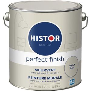 Histor Perfect Finish Muurverf Mat - Perfecte Dekking - Geurarm - 2.5L - Veil Of Dusk - Crème