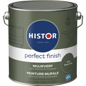 Histor Perfect Finish Muurverf Mat - Perfecte Dekking - Geurarm - 2.5L - Still Searching - Groen