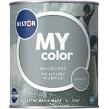 Histor MY Color Muurverf Extra Mat - Reinigbaar - Extra Dekkend - 1L - Symmetry - Grijs