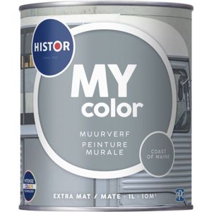 Histor MY color Muurverf Extra Mat - Coast of Maine 1 Liter - Muurverf - Verfwinkel is tot 50% goedkoper