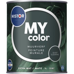 Histor MY Color Muurverf Extra Mat - Reinigbaar - Extra Dekkend - 1L - Quiet Clearing - Groen