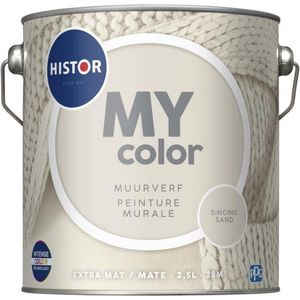 Histor MY Color Muurverf Extra Mat - Reinigbaar - Extra Dekkend - 2.5L - Singing Sand - Beige