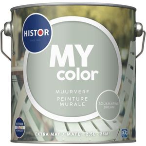 Histor MY Color Muurverf Extra Mat - Reinigbaar - Extra Dekkend - 2.5L - Aquamarine Dream - Lichtgroen