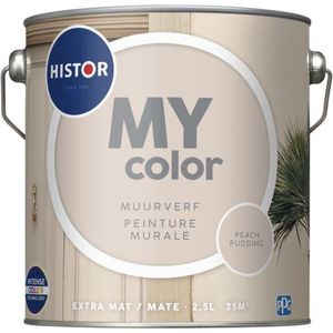 Histor MY Color Muurverf Extra Mat - Reinigbaar - Extra Dekkend - 2.5L - Peach Pudding - Crème