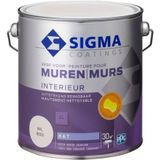 Sigma Muurverf Reinigbaar Mat Ral 9010 2,5l | Muurverf