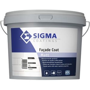 Sigma Facade Coat Matt 5 liter Kleur - Muurverf - Waterbasis - Verfwinkel is tot 50% goedkoper