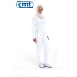CMT Overall met capuchon (wit, maat XXL, 50 stuks)