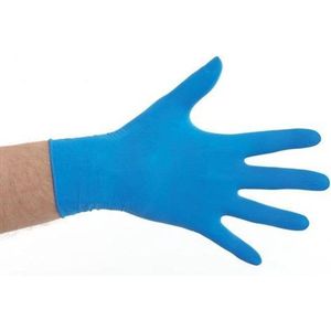 Handschoenen latex poedervrij Small blauw 1doos/100 stuks - 653710 S