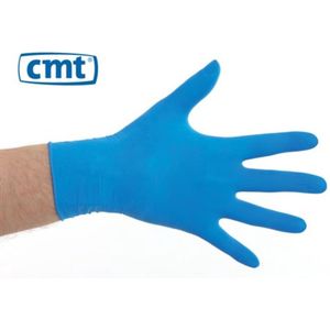 CMT Handschoenen Latex Poedervrij Blauw (1.000 stuks)