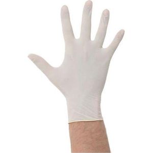 Texa witte latex handschoen L 100 stuks