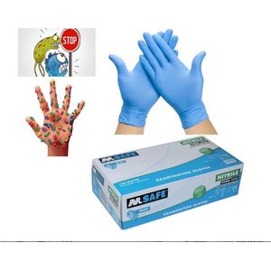 Nitril Handschoenen - Blauw - Poedervrij - 100 Stuks