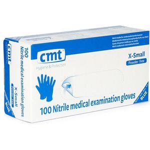 Nitril Handschoenen - Blauw - Poedervrij - 100 Stuks