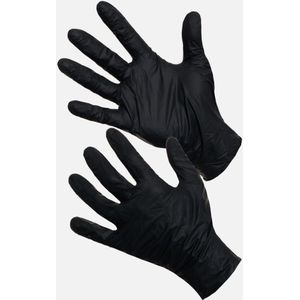 Soft Nitril handschoenen poedervrij Small zwart 10x100/ds - 651301 S