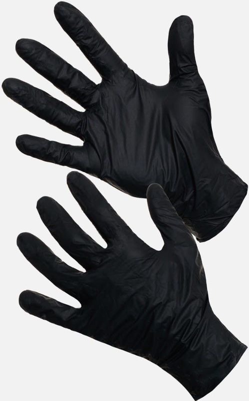 Soft Nitril handschoenen poedervrij Small zwart 10x100/ds - 651301 S