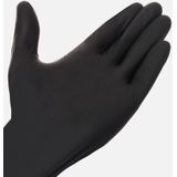 Soft Nitril handschoenen poedervrij Medium zwart 10x100/ds - 651302 M