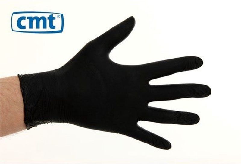 CMT soft nitril handschoenen poedervrij M zwart