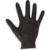 Soft Nitril handschoenen poedervrij Large zwart 10x100/ds - 651303 L