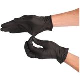 Soft Nitril handschoenen poedervrij Large zwart 10x100/ds - 651303 L