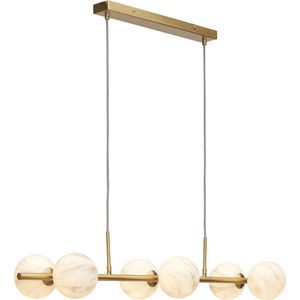 Hanglamp Carrara - Goud/Wit - 105x30x12cm - 6L