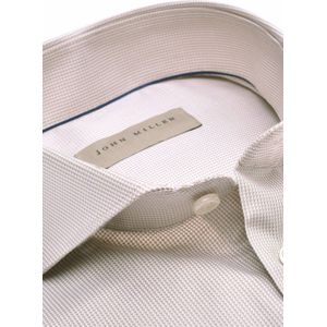 John Miller - Overhemd - Beige - Katoen