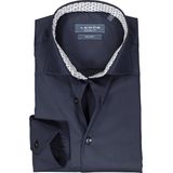 Ledub - Modern Fit - Overhemd - Donkerblauw - Strijkvrij - Heren