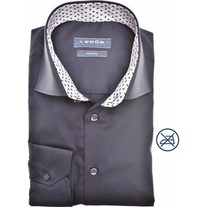 Ledub - Modern Fit - Overhemd - Donkerblauw - Strijkvrij - Heren