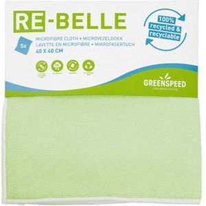 Re-belle Groen - Microvezeldoek van gerecycled PET - 5 per pack
