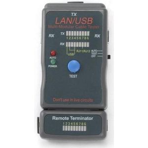 Kabeltester voor RJ11, RJ45 & USB