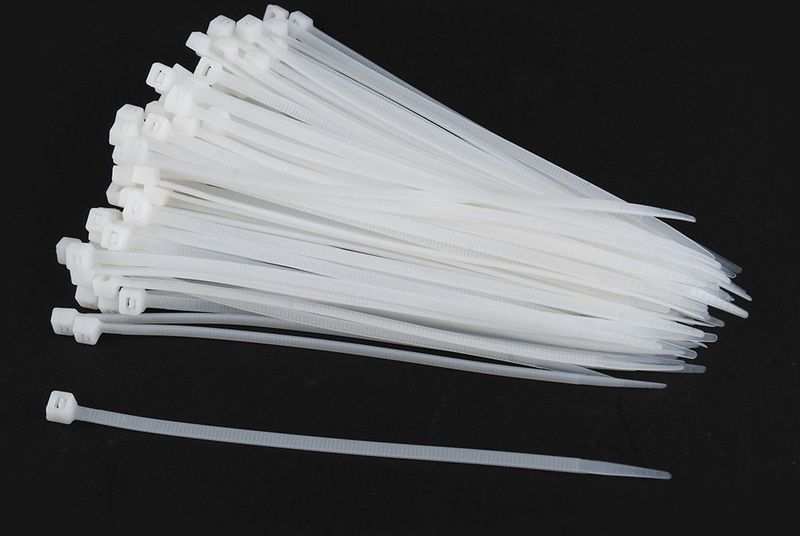 Nylon Tiewraps - Wit - 150 mm - 100 Stuks